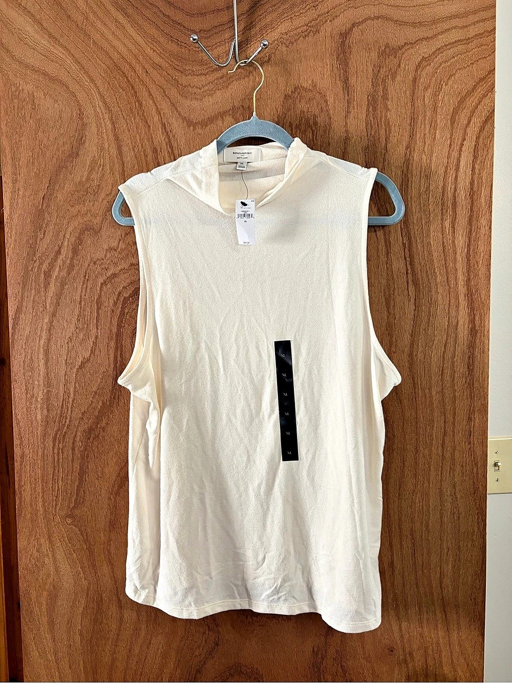 Banana Republic Linen Blend Sleeveless Tunic in White XL NWT